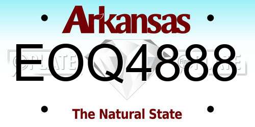 EOQ4888 Arkansas License Plate