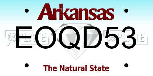 EOQD53 Arkansas License Plate