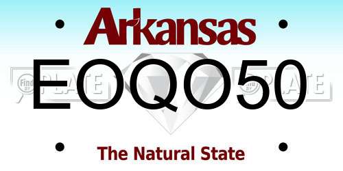 EOQO50 Arkansas License Plate
