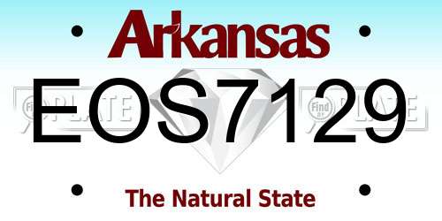 EOS7129 Arkansas License Plate