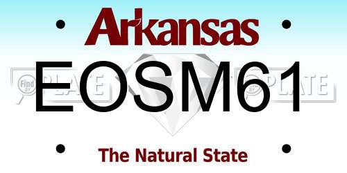 EOSM61 Arkansas License Plate