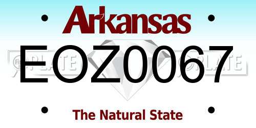 EOZ0067 Arkansas License Plate
