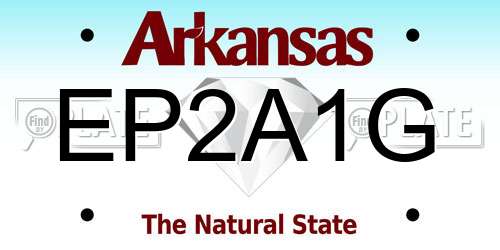 EP2A1G Arkansas License Plate