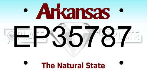 EP35787 Arkansas License Plate