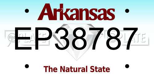 EP38787 Arkansas License Plate