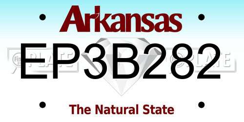EP3B282 Arkansas License Plate