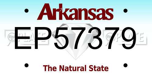 EP57379 Arkansas License Plate