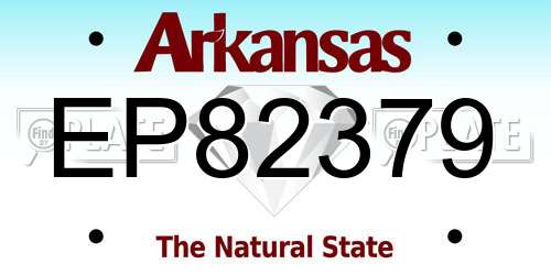 EP82379 Arkansas License Plate