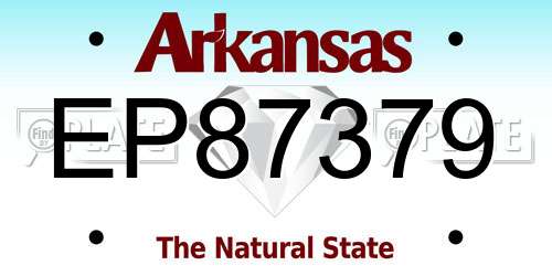 EP87379 Arkansas License Plate