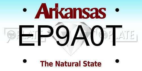 EP9A0T Arkansas License Plate