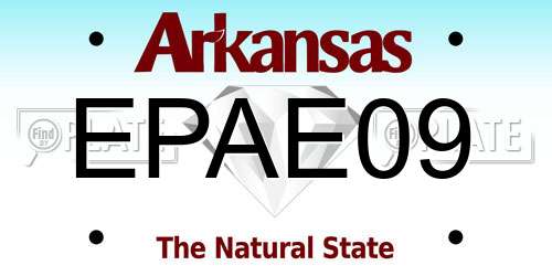 EPAE09 Arkansas License Plate