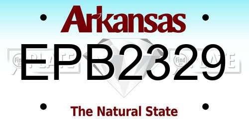 EPB2329 Arkansas License Plate