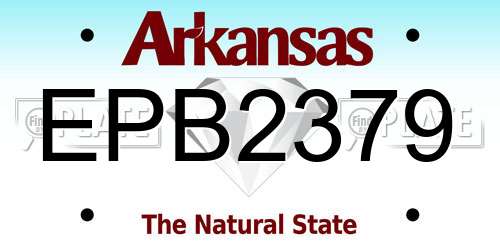 EPB2379 Arkansas License Plate