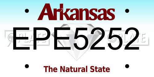 EPE5252 Arkansas License Plate