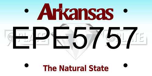 EPE5757 Arkansas License Plate