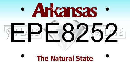 EPE8252 Arkansas License Plate