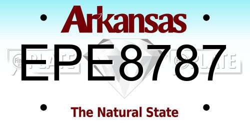 EPE8787 Arkansas License Plate