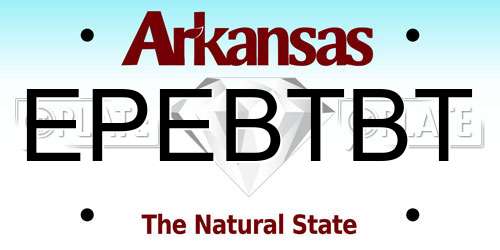 EPEBTBT Arkansas License Plate