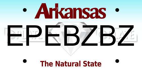EPEBZBZ Arkansas License Plate