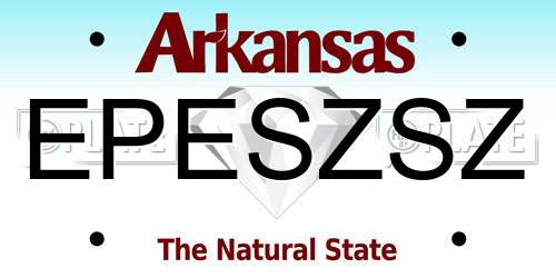 EPESZSZ Arkansas License Plate