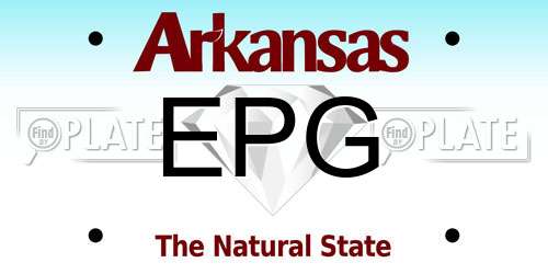 EPG Arkansas License Plate