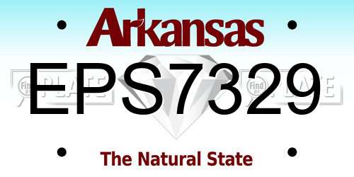 EPS7329 Arkansas License Plate