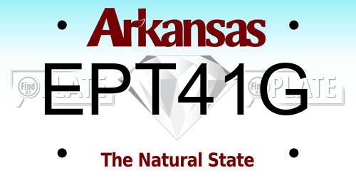 EPT41G Arkansas License Plate