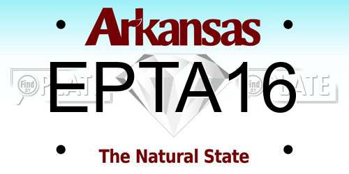 EPTA16 Arkansas License Plate