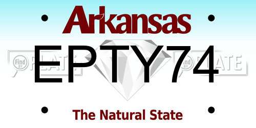 EPTY74 Arkansas License Plate