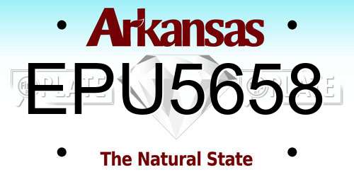 EPU5658 Arkansas License Plate