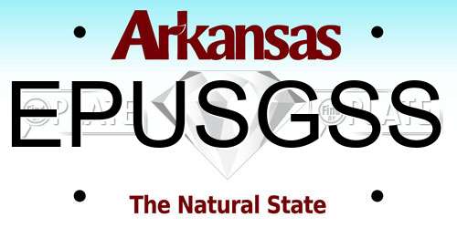 EPUSGSS Arkansas License Plate