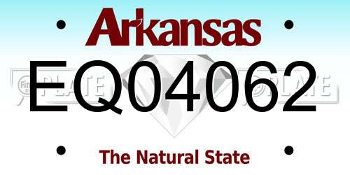 EQ04062 Arkansas License Plate