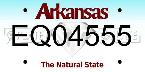 EQ04555 Arkansas License Plate