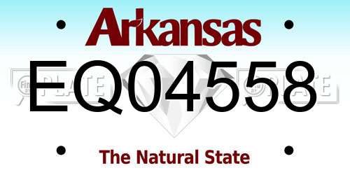 EQ04558 Arkansas License Plate