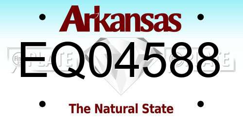 EQ04588 Arkansas License Plate