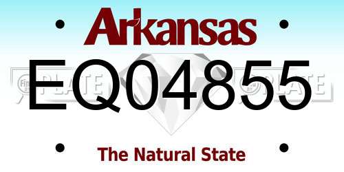 EQ04855 Arkansas License Plate