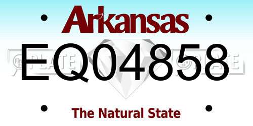 EQ04858 Arkansas License Plate