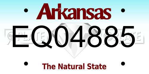 EQ04885 Arkansas License Plate