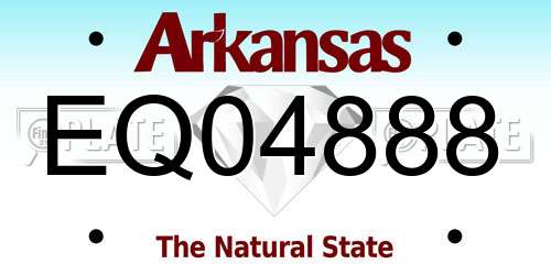 EQ04888 Arkansas License Plate