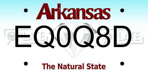EQ0Q8D Arkansas License Plate