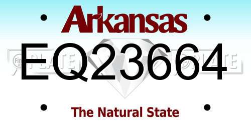 EQ23664 Arkansas License Plate