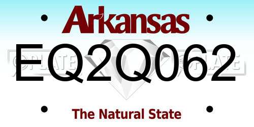 EQ2Q062 Arkansas License Plate