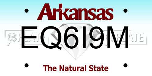 EQ6I9M Arkansas License Plate