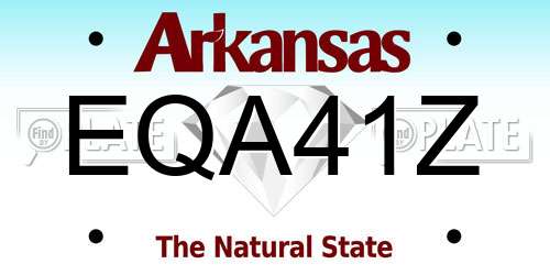 EQA41Z Arkansas License Plate
