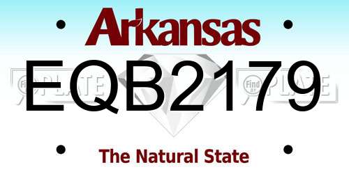EQB2179 Arkansas License Plate