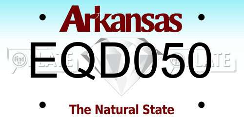 EQD050 Arkansas License Plate