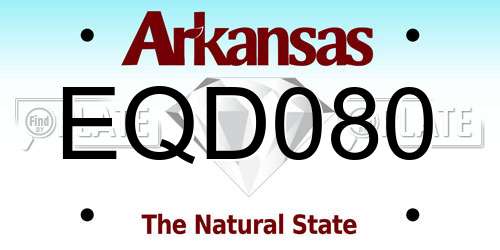 EQD080 Arkansas License Plate