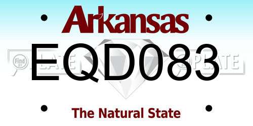 EQD083 Arkansas License Plate
