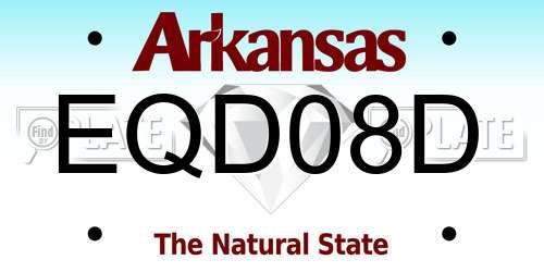 EQD08D Arkansas License Plate