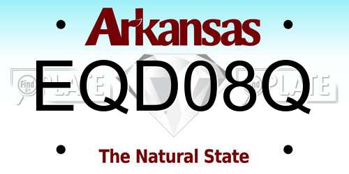 EQD08Q Arkansas License Plate
